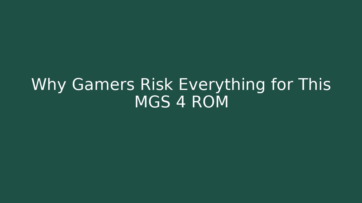 mgs 4 rom