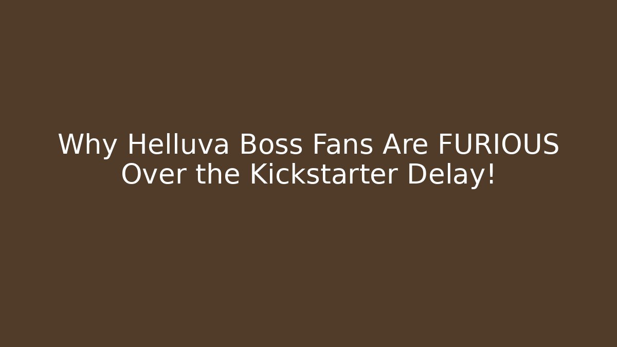 Why Helluva Boss Fans Are FURIOUS Over the Kickstarter Delay!