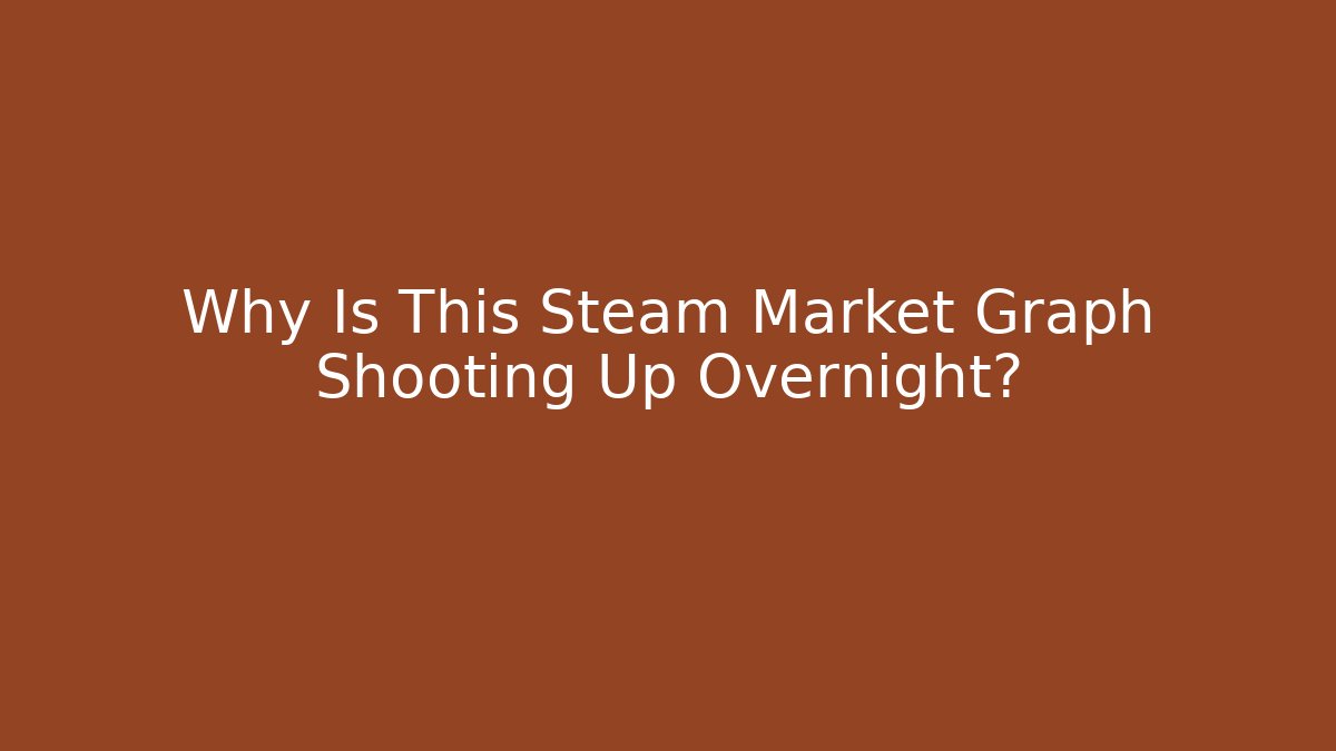 Why Is This Steam Market Graph Shooting Up Overnight?