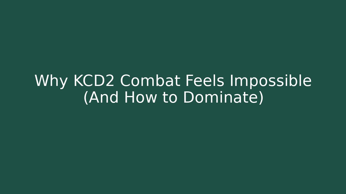 Why KCD2 Combat Feels Impossible (And How to Dominate)