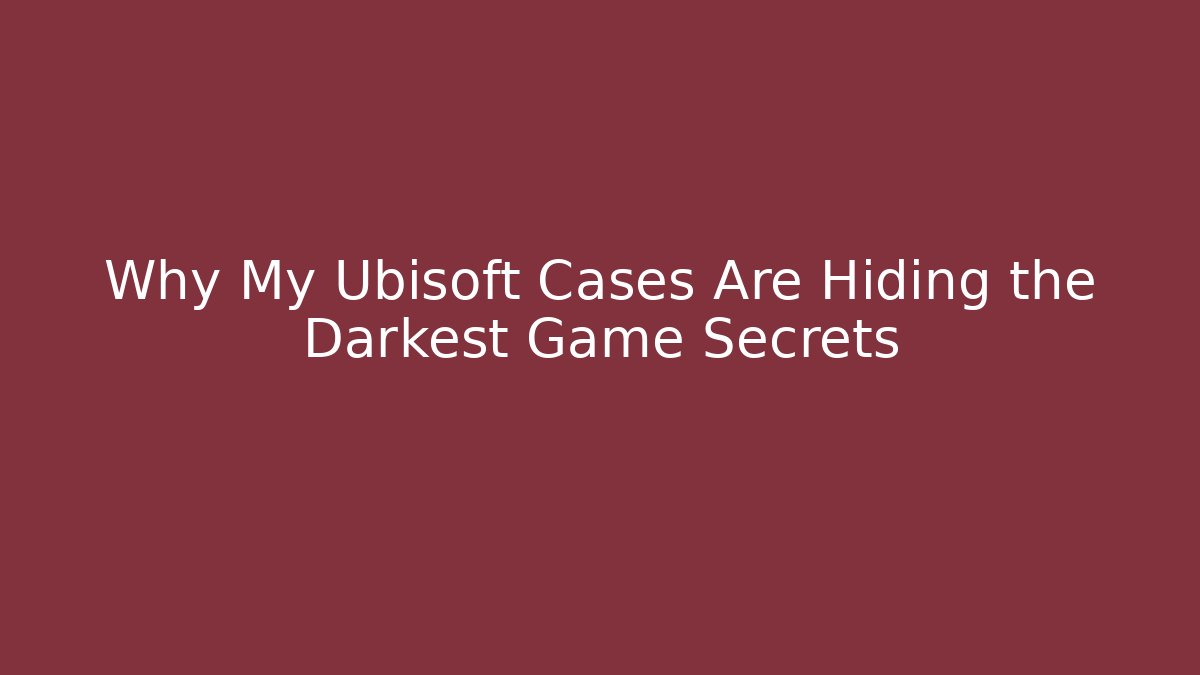 Why My Ubisoft Cases Are Hiding the Darkest Game Secrets - Boomer Naturals