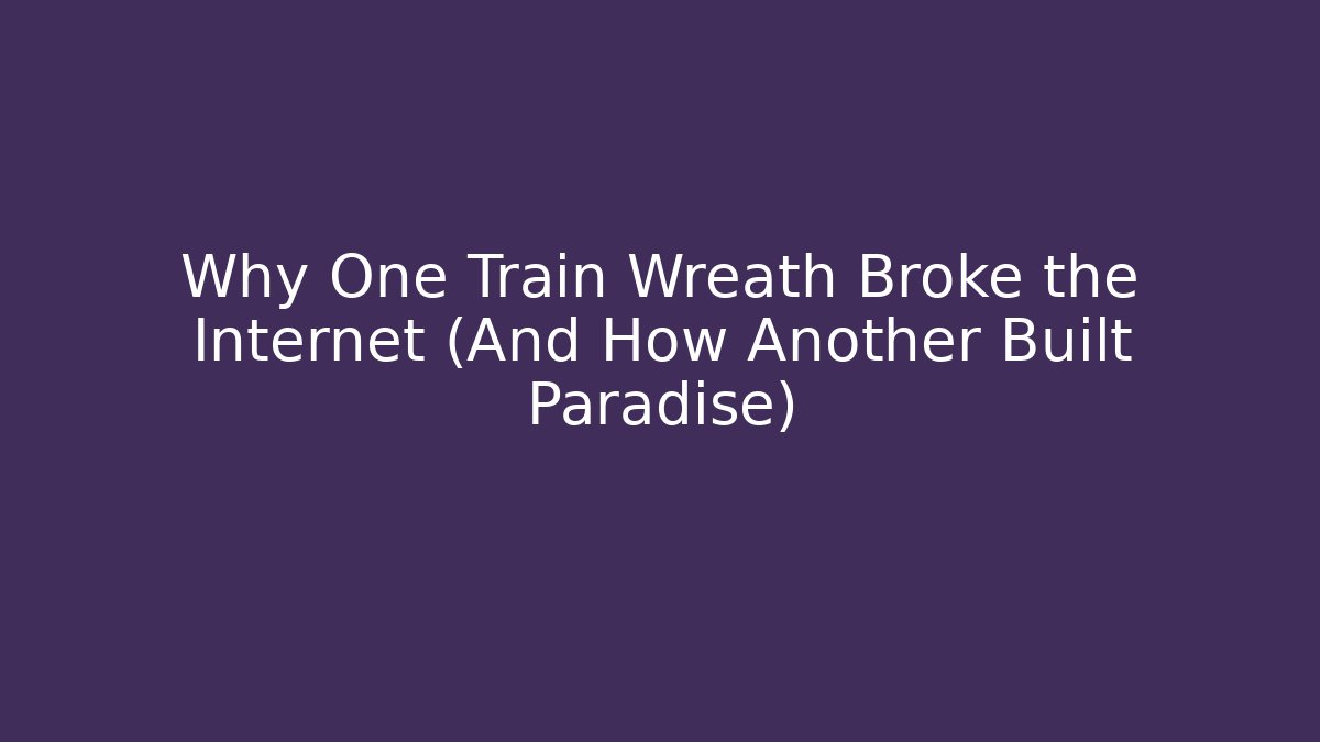 Why One Train Wreath Broke the Internet (And How Another Built Paradise)