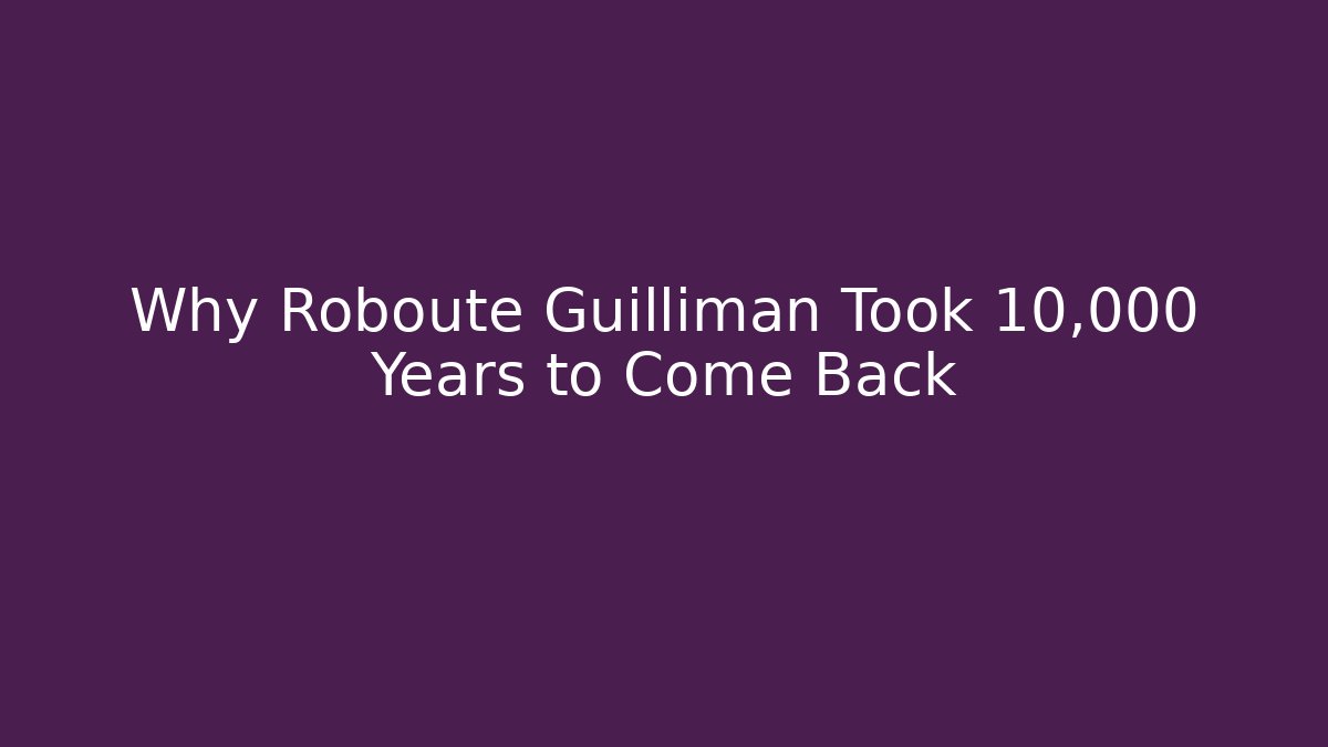 Why Roboute Guilliman Took 10,000 Years to Come Back