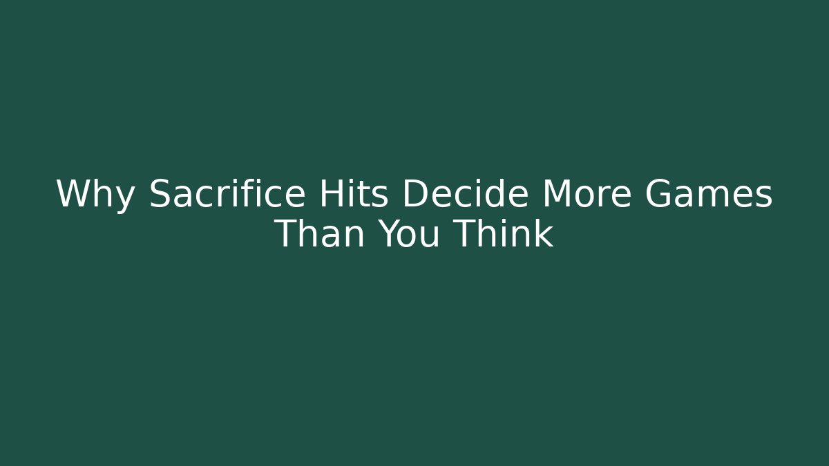Why Sacrifice Hits Decide More Games Than You Think - Boomer Naturals