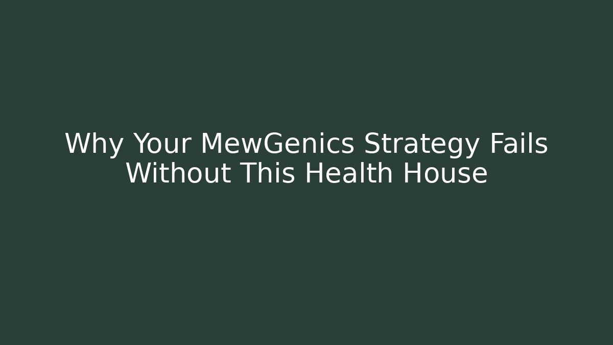 Why Your MewGenics Strategy Fails Without This Health House