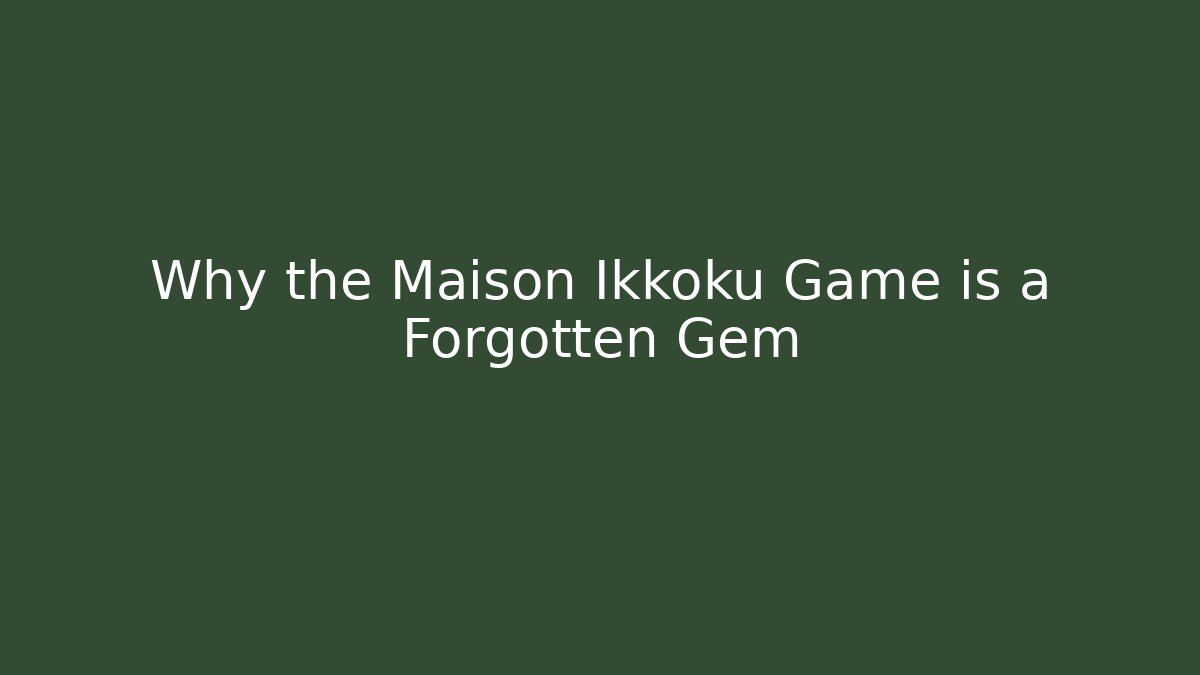 Why the Maison Ikkoku Game is a Forgotten Gem