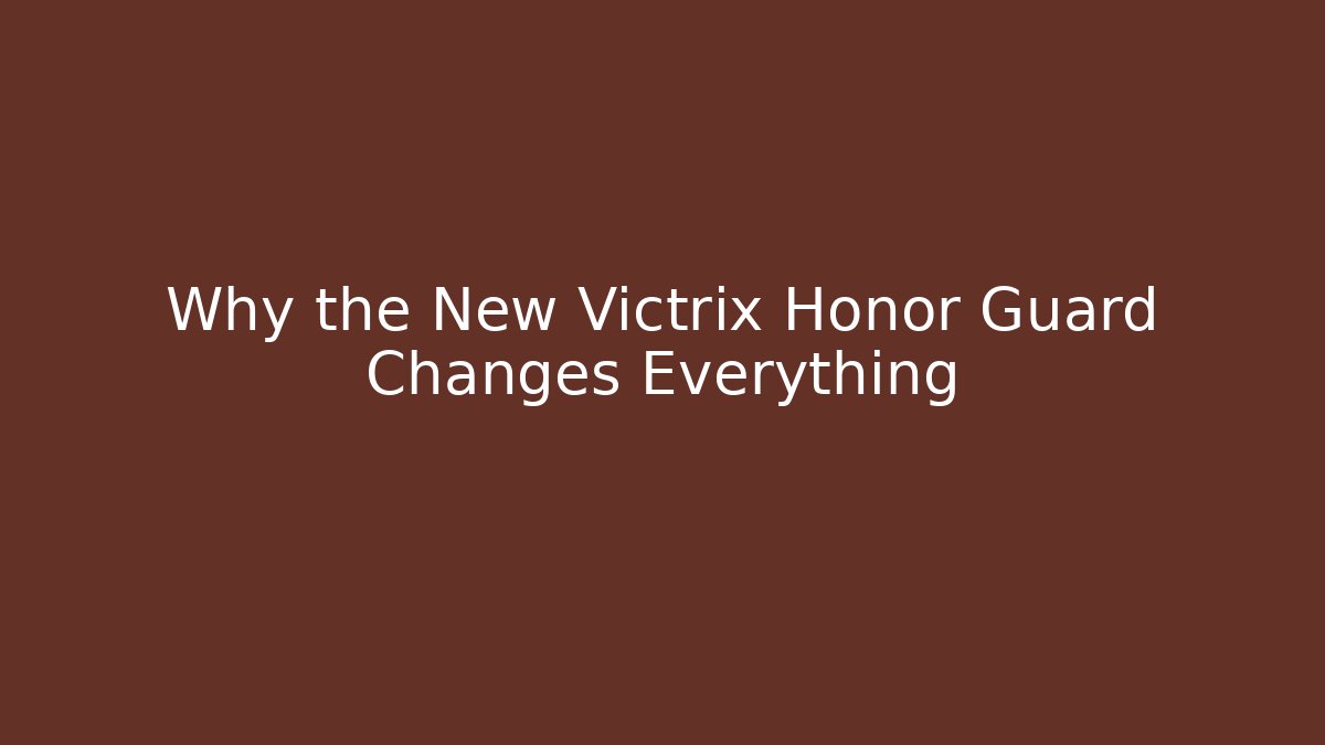 Why the New Victrix Honor Guard Changes Everything
