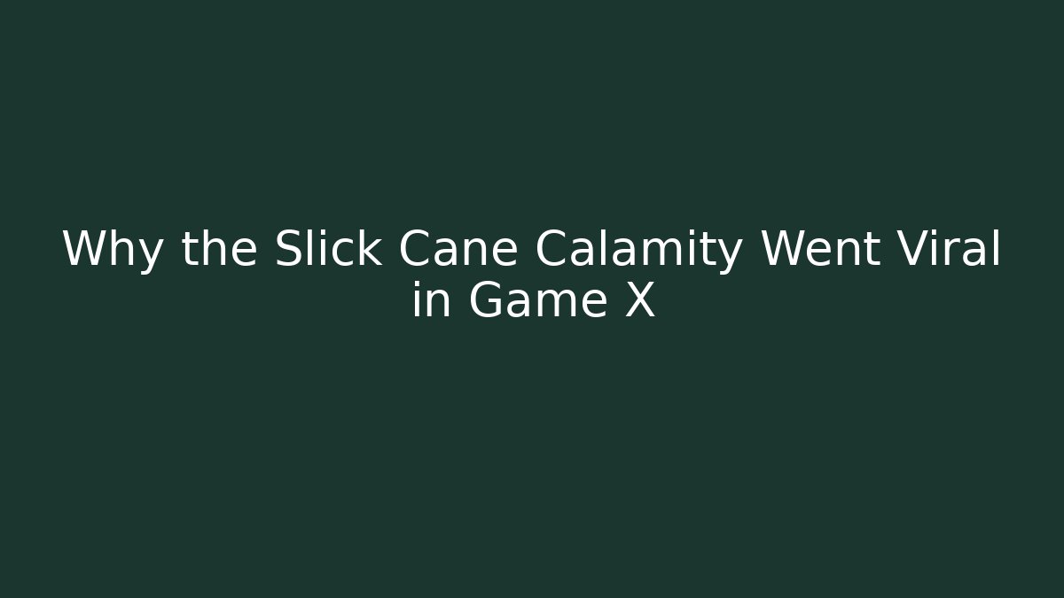 Why the Slick Cane Calamity Went Viral in Game X