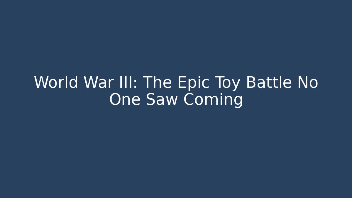World War III: The Epic Toy Battle No One Saw Coming