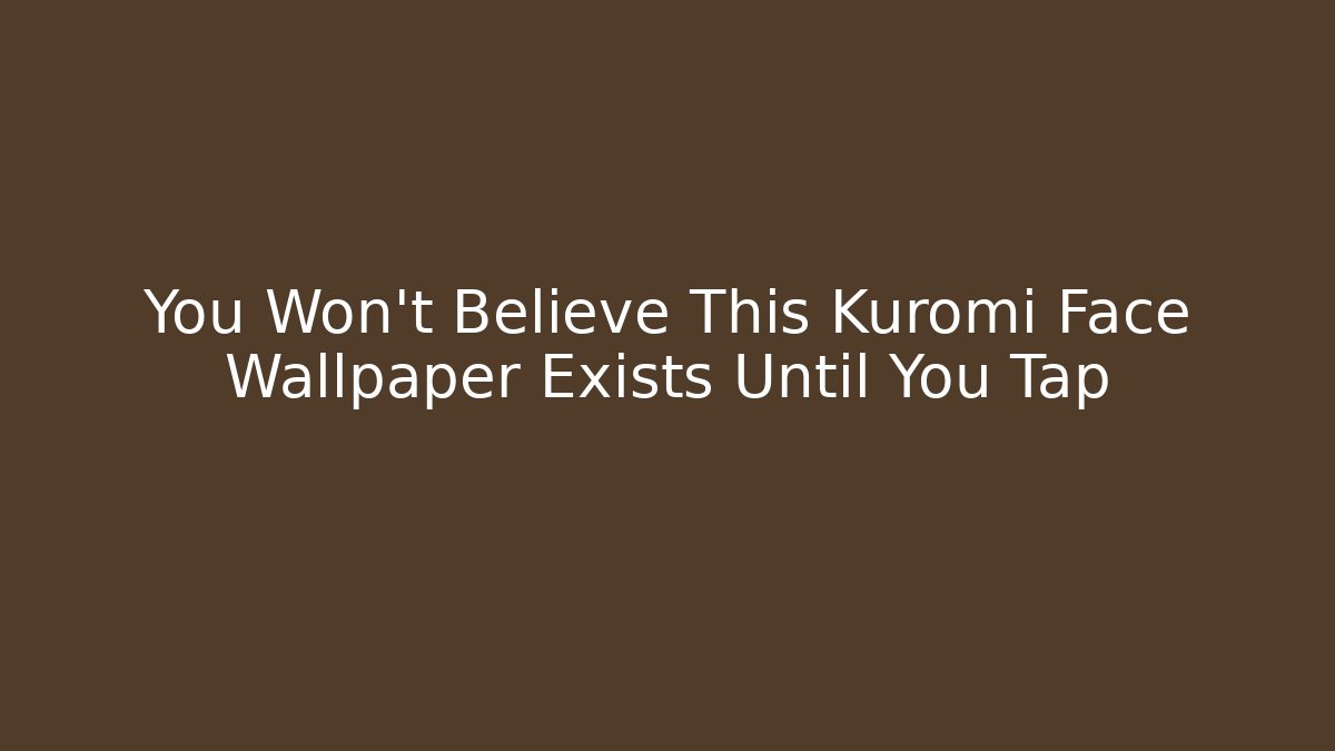 You Won't Believe This Kuromi Face Wallpaper Exists Until You Tap