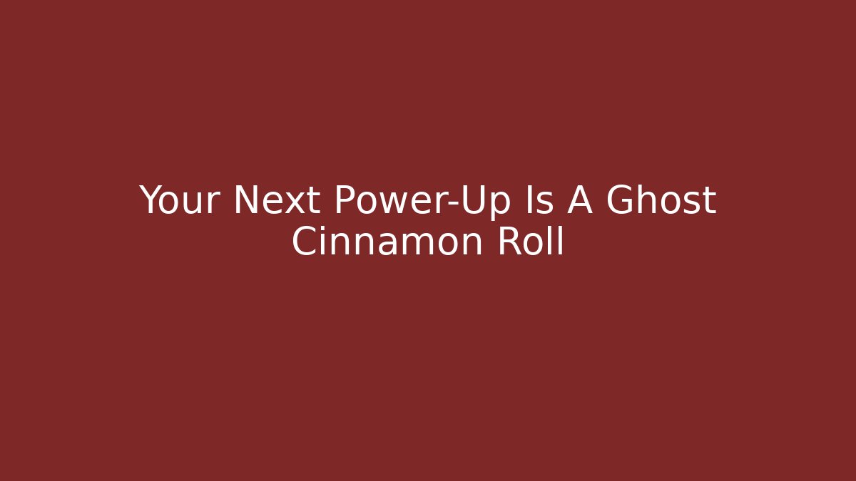 Your Next Power-Up Is A Ghost Cinnamon Roll