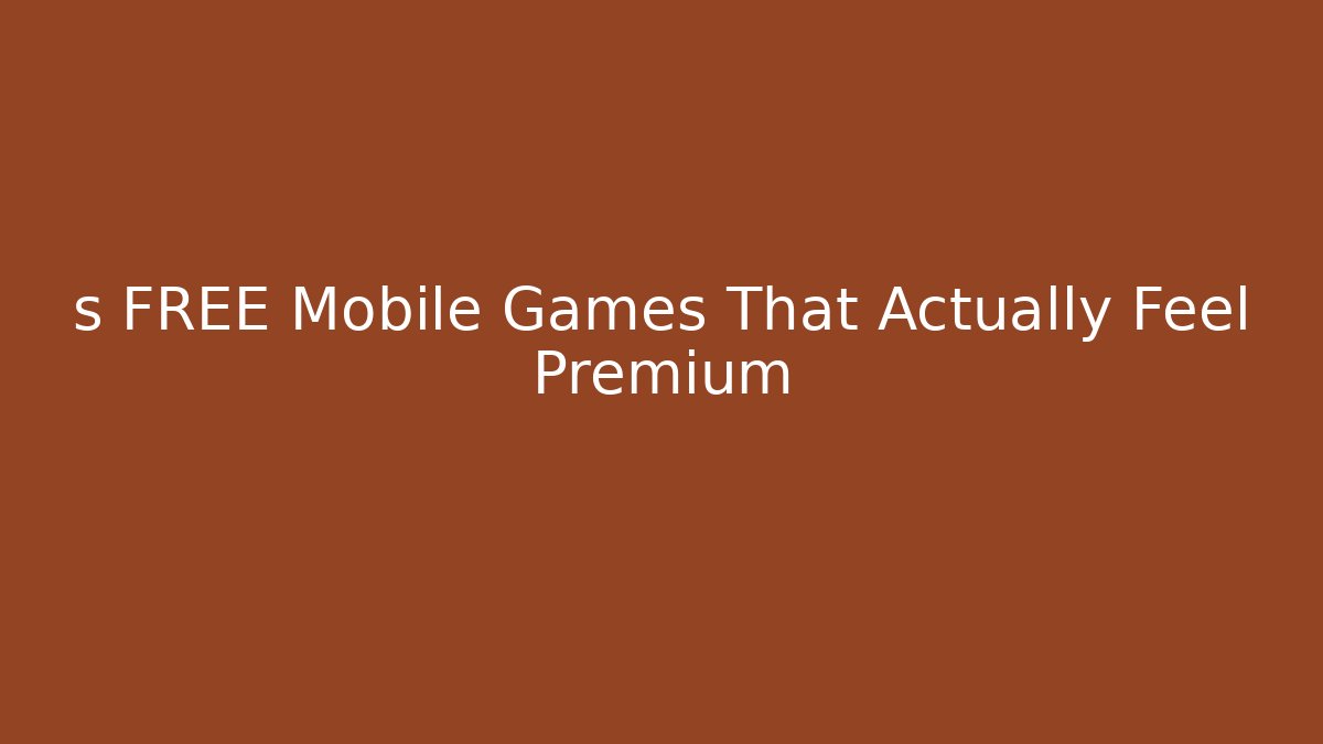 s FREE Mobile Games That Actually Feel Premium - Boomer Naturals